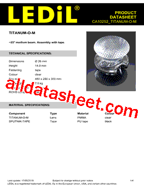 CA10252 Datasheet PDF - Ledil, Inc.