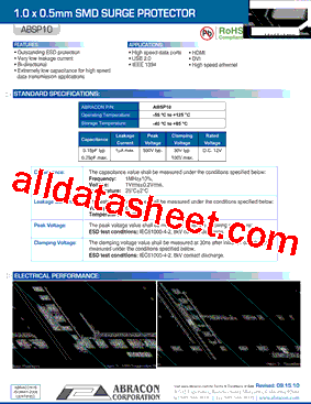 ABSP10 Datasheet PDF - Abracon Corporation