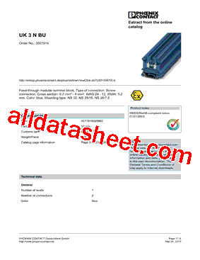 3001514 Datasheet PDF - PHOENIX CONTACT