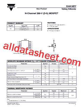 SI4418DY Datasheet PDF - Vishay Siliconix