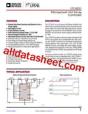 LTC2960 Datasheet PDF - Analog Devices