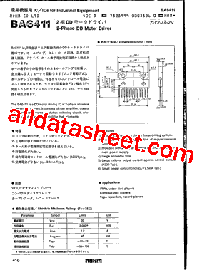 BA6411 Datasheet PDF - Rohm