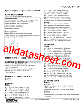 FRTD-R-DA-R Datasheet PDF - M-System Co.,Ltd.
