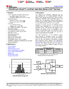 OPA205 Datasheet PDF - Texas Instruments