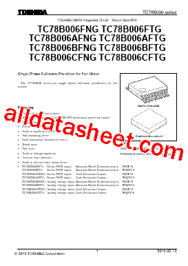 TC78B006FNG Datasheet PDF - Toshiba Semiconductor