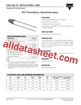 NTCLE100E3 Datasheet PDF - Vishay Siliconix