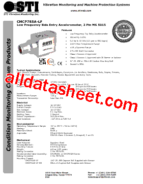 CMCP785A-LF Datasheet PDF - STI Vibration Monitoring Inc.