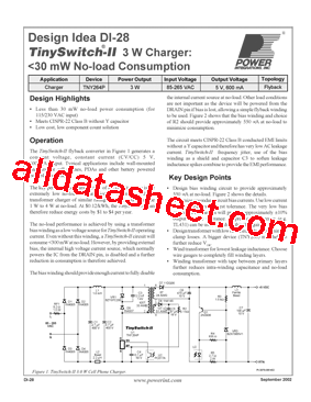 DI-28 Datasheet PDF - Power Integrations, Inc.