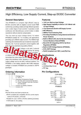 RT9262PS Datasheet PDF - Richtek Technology Corporation