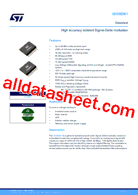 ISOSD61TR Datasheet PDF - STMicroelectronics
