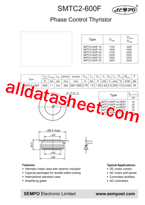 SMTC2-600F Datasheet PDF - SEMPO ELECTRONIC Limited