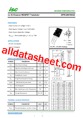 IXFK32N100Q3 Datasheet PDF - Inchange Semiconductor Company Limited