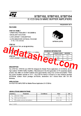 103 Datasheet PDF - STMicroelectronics