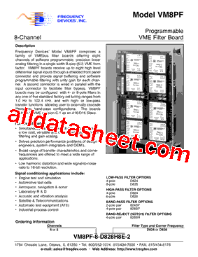 VM8PF-4-D828H8E-2 Datasheet PDF - Frequency Devices, Inc.