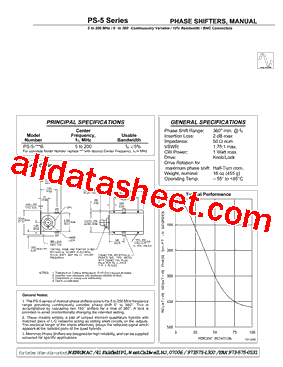 PS-5-5B Datasheet PDF - Merrimac Industries, Inc.