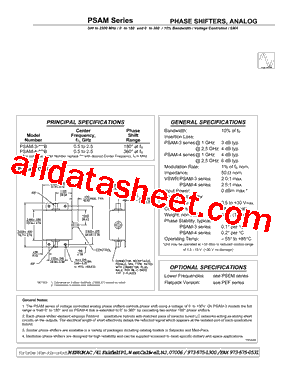 PSAM-3-0.5B Datasheet PDF - Merrimac Industries, Inc.