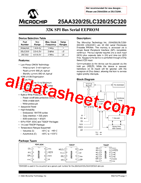 25AA320 Datasheet PDF - Microchip Technology