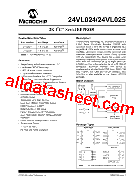 24VL024/MS Datasheet PDF - Microchip Technology