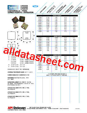 LP5050R-R33M Datasheet PDF - API Delevan