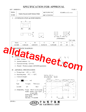 AL160815NJL Datasheet PDF - ABC Taiwan Electronics Corp