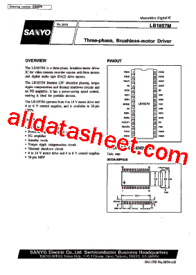 LB1857M Datasheet PDF - Sanyo Semicon Device