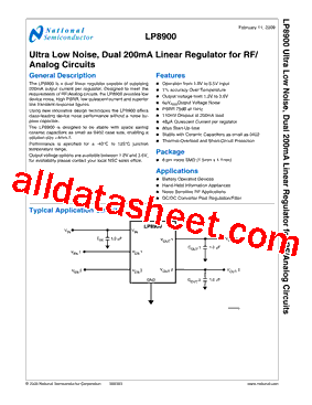 LP8900TLE_AAAH Datasheet PDF - National Semiconductor (TI)