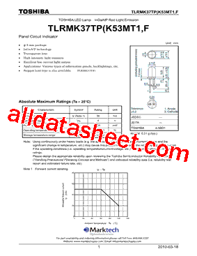 TLRMK37TP Datasheet PDF - Toshiba Semiconductor