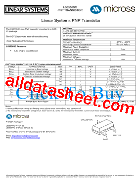 LS3550SC Datasheet PDF - Micross Components