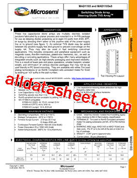 MAD1103 Datasheet PDF - Microsemi Corporation