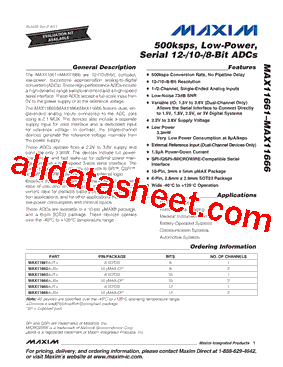 MAX11666AUB Datasheet PDF - Maxim Integrated Products