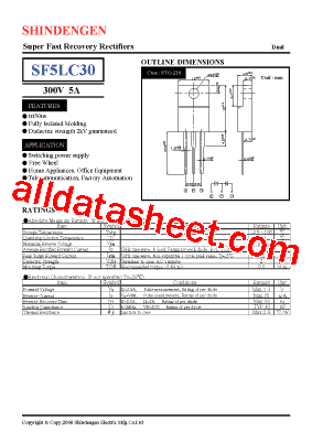 SF5LC30 Datasheet PDF - Shindengen Electric Mfg.Co.Ltd