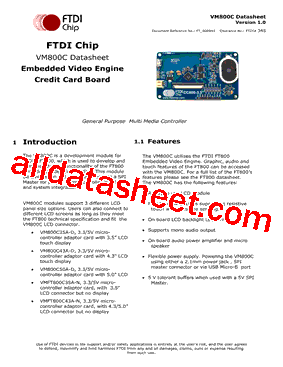 VM800C43A-D Datasheet PDF - Future Technology Devices International Ltd.