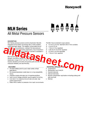 MLH010PSB01B Datasheet PDF - Honeywell Solid State Electronics Center