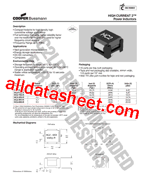 HC2-R47-R Datasheet PDF - Cooper Bussmann, Inc.
