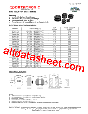 DR334-124 Datasheet PDF - Datatronic Distribution, Inc.
