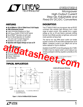 LT1302 Datasheet PDF - Linear Technology
