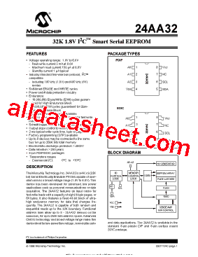 24AA32-P Datasheet PDF - Microchip Technology