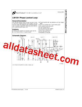LM1391 Datasheet PDF - National Semiconductor (TI)