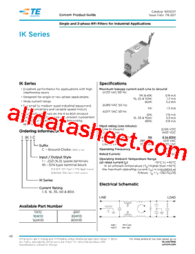 1IK1C Datasheet PDF - TE Connectivity Ltd