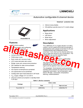 L99MC6GJ Datasheet PDF - STMicroelectronics